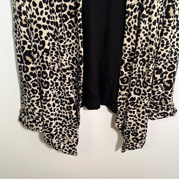 H&M Open Front Knit Blazer Animal Print M - Picture 4 of 11